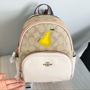 Coach Mini Court Backpack With Pear